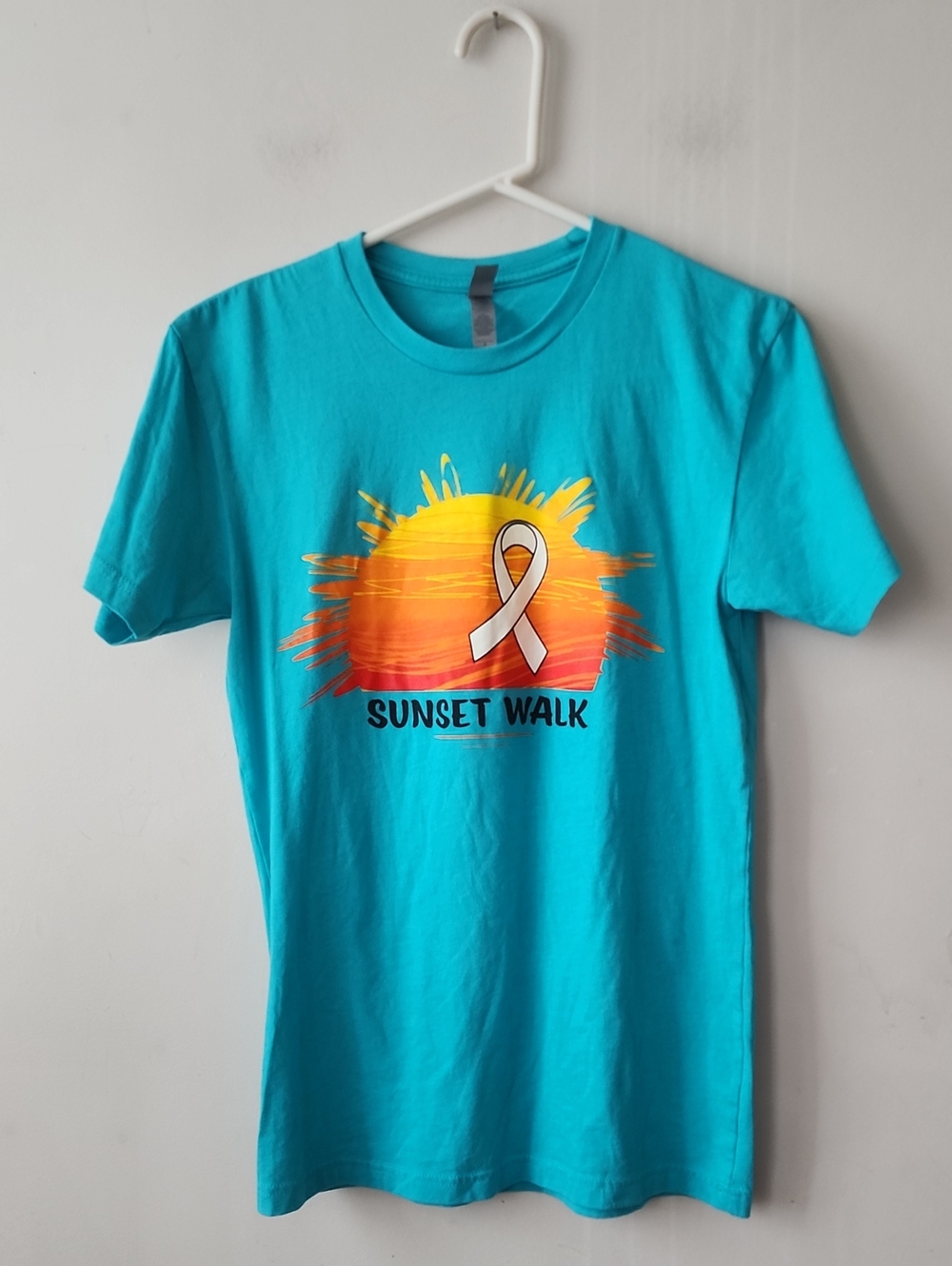 Next Level Apparel Turquoise Sunset Walk Graphic Tee
